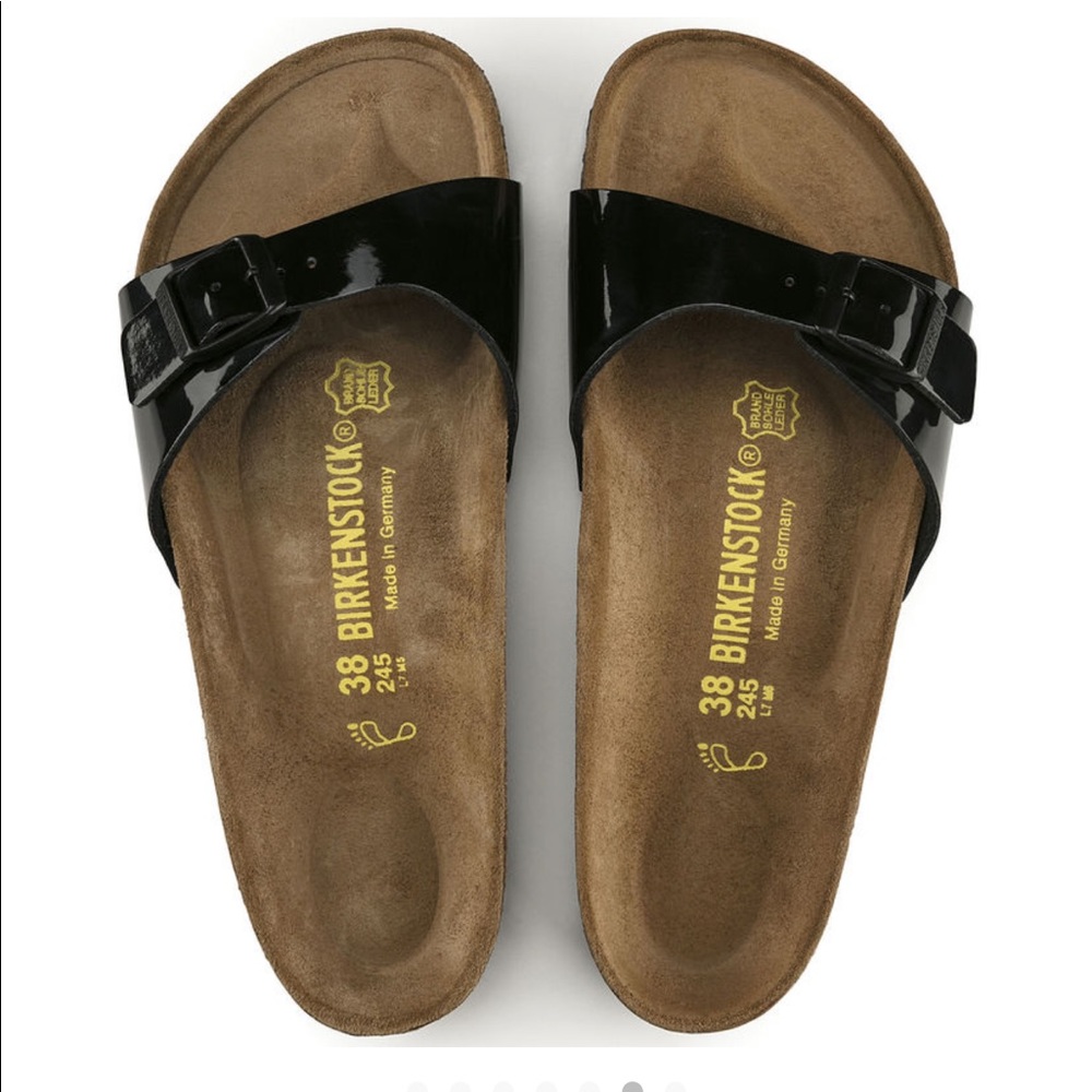 NWT Birkenstock Madrid Birko Floor Black Patent - Picture 4 of 4